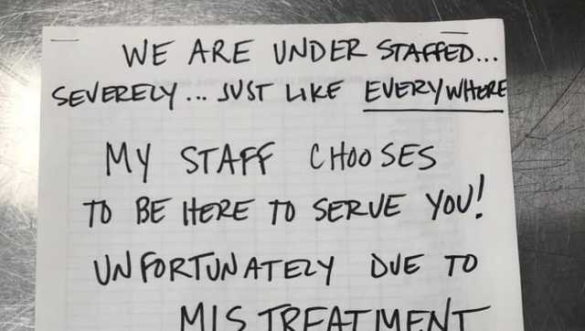 Owner closes down diner temporarily after customers were rude to staff - Vimarsana News