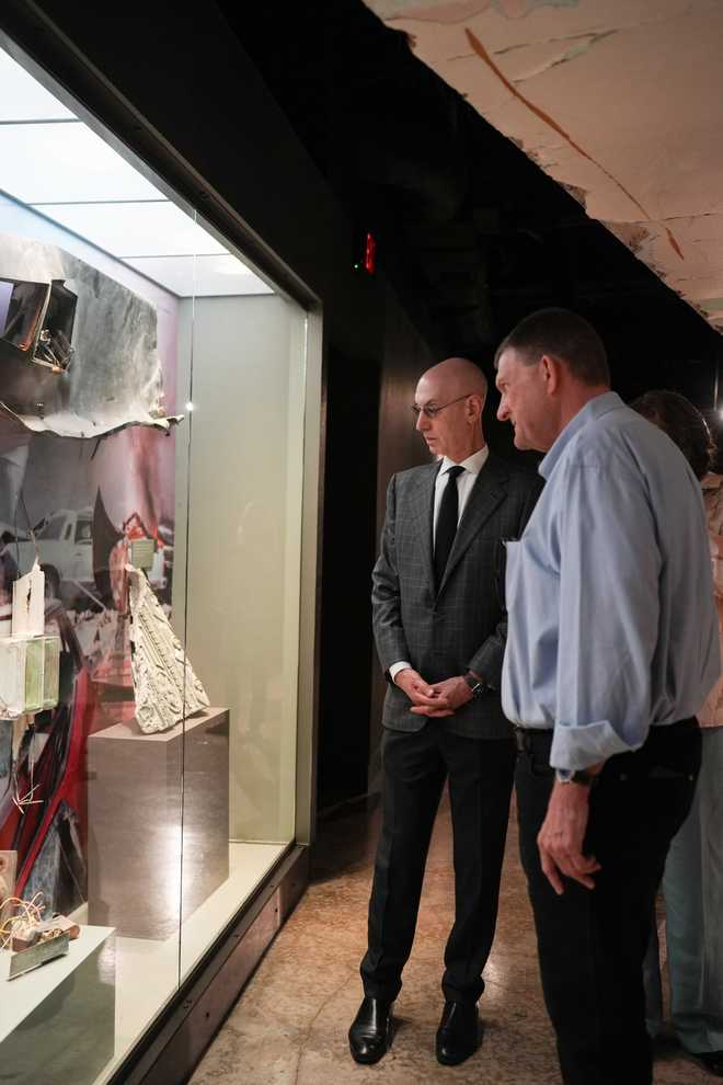 Nba Commissioner Adam Silver Visits Okc Hallowed Ground