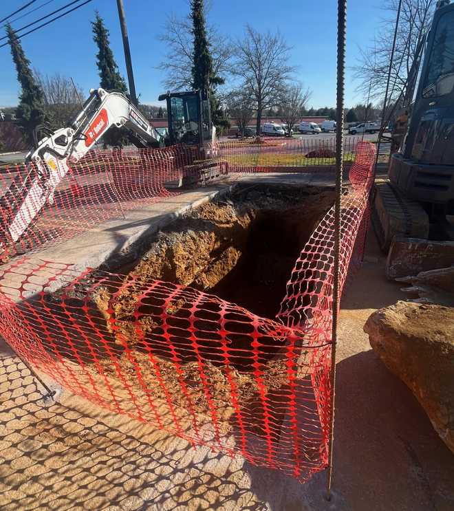 Sinkhole shuts down East Hempfield Township road