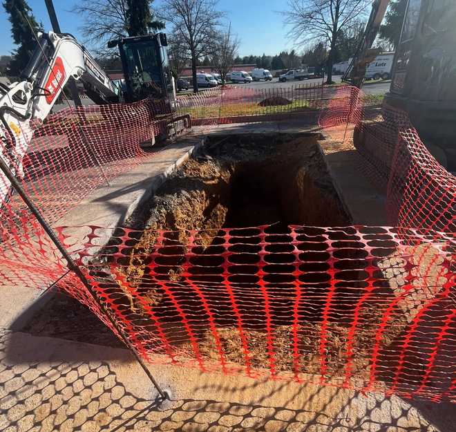 Sinkhole shuts down East Hempfield Township road