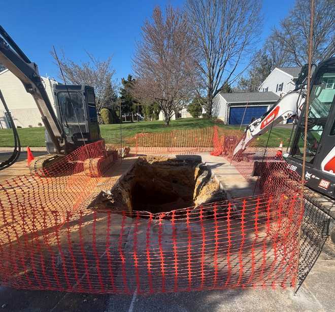 Sinkhole shuts down East Hempfield Township road