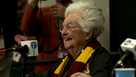 Sister Jean, days after turning 104 years old, throws out first