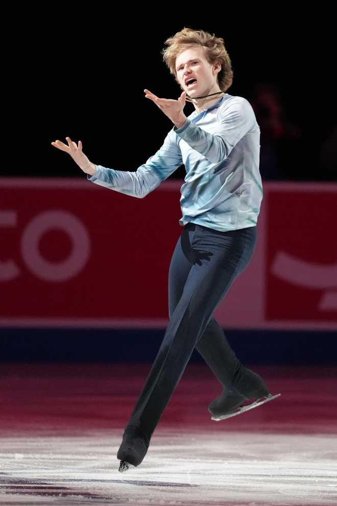 Ilia Malinin skates during the "Making Team USA" performance at the U.S. Figure Skating Championships, Sunday, Jan. 11, 2026.