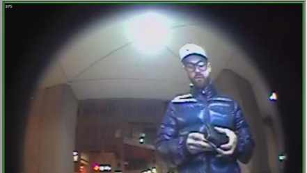 Man caught on camera using skimmer at ATM