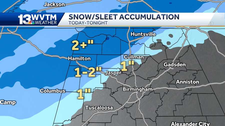Forecast Models Winter weather threat in central Alabama