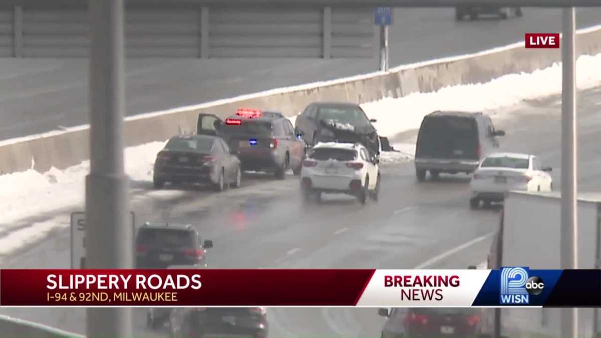 Slick roads causing problems for drivers