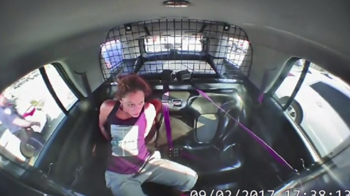 Wild Video Woman Slips Handcuffs Steals Cop Car Leads Officers On 3738