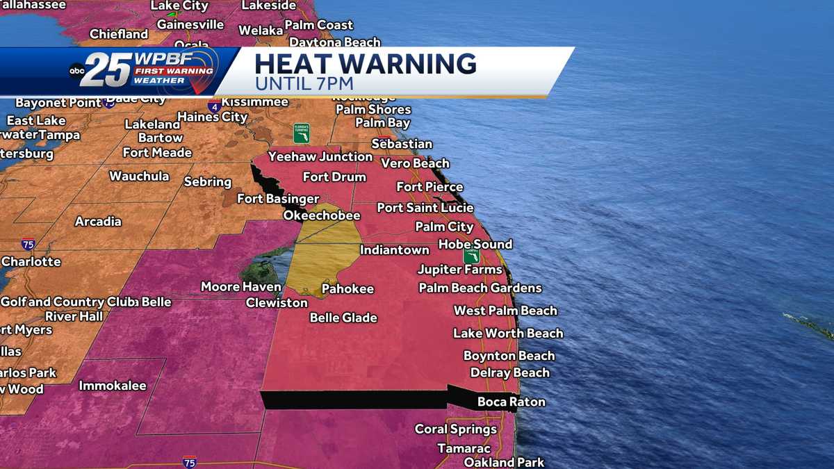 An excessive heat warning has been issued for Palm Beach County