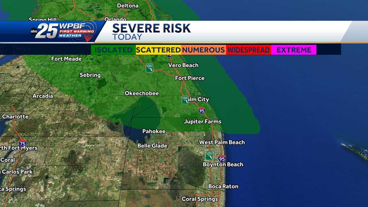 Isolated severe storms across South Florida