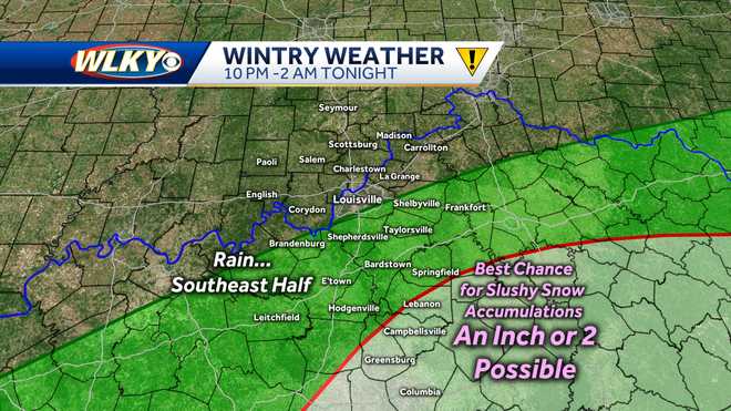 Winter weather advisory for parts of Kentucky, but not Louisville