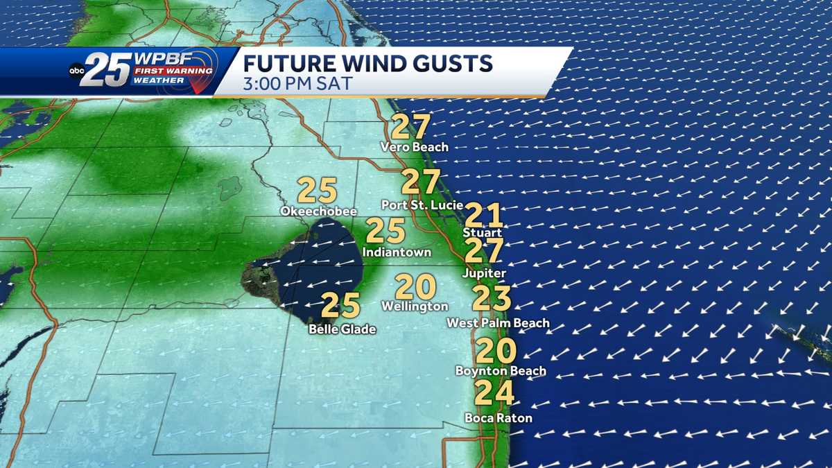 Slight chance for coastal showers this weekend across South Florida