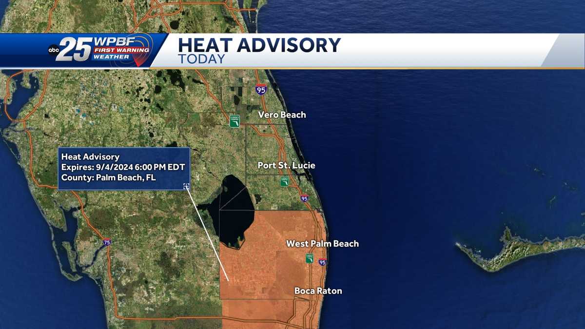 Heat advisory in effect for South Florida