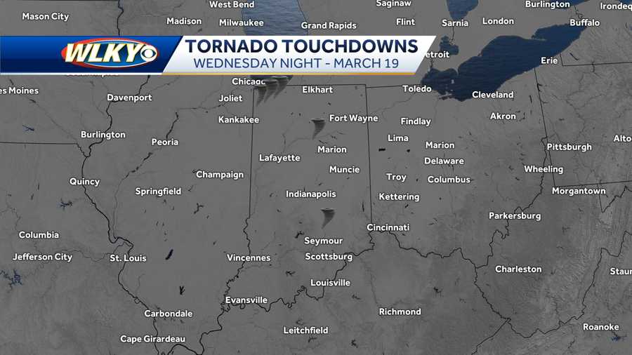 NWS: 6 tornadoes touched down in Indiana on Wednesday