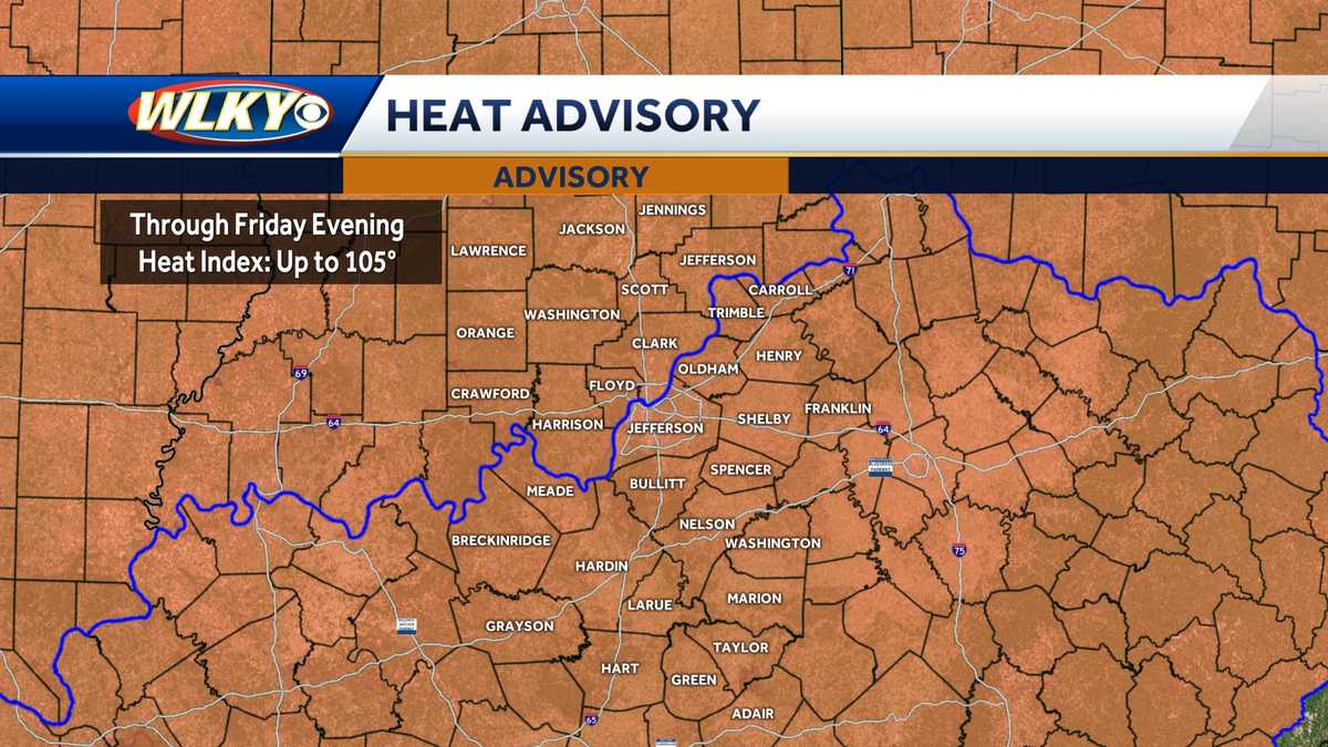 Heat Advisory remains in effect as temps continue to feel like triple ...