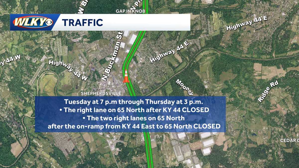 Heads up: I-65 road work may slow traffic in Bullitt County