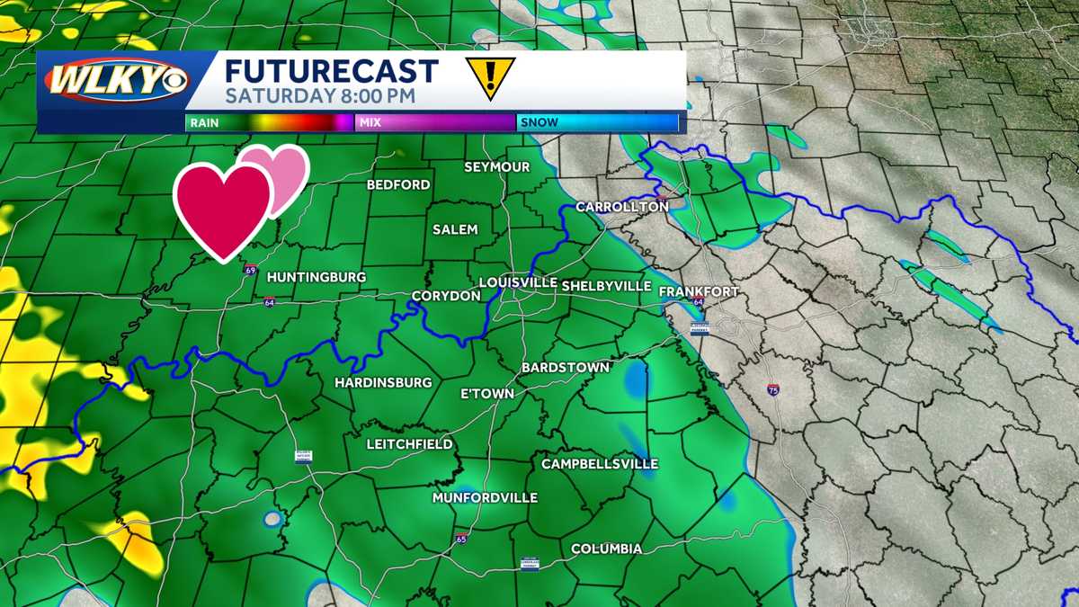 Rain on Valentine's weekend: When to bring your umbrella