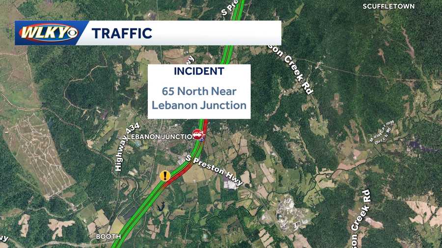 Traffic Alert: All lanes blocked I-65 North near Lebanon Junction - WLKY