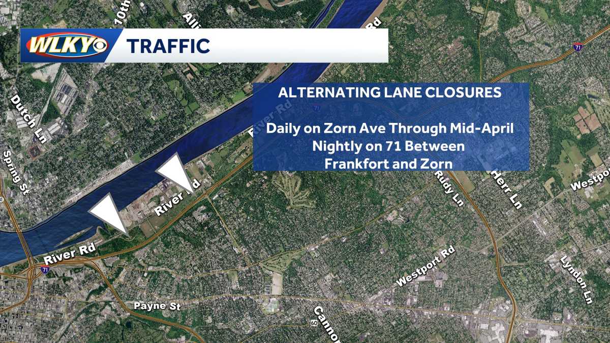 Traffic Alert: I-71 project will cause some closures near downtown Louisville.