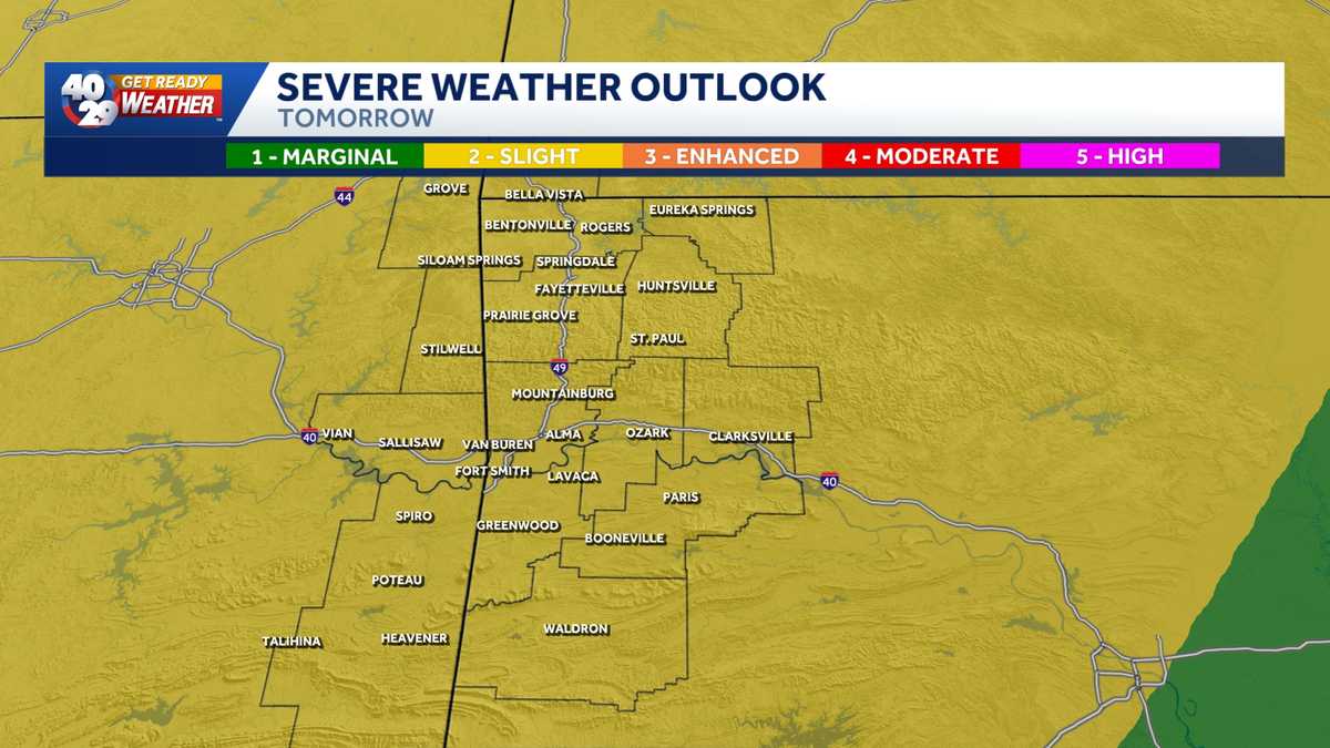 Strong to severe storms possible starting today in Arkansas