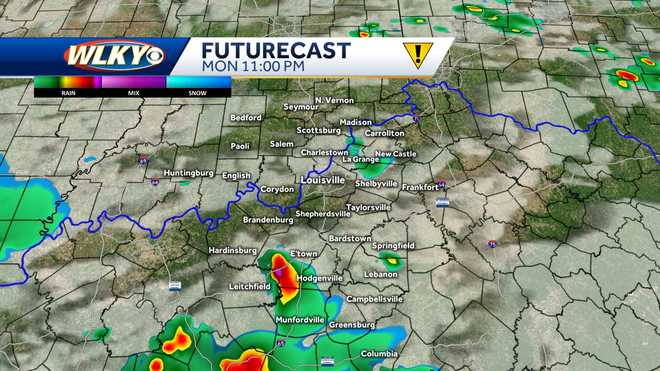 Strong to severe storms possible for Monday around Louisville