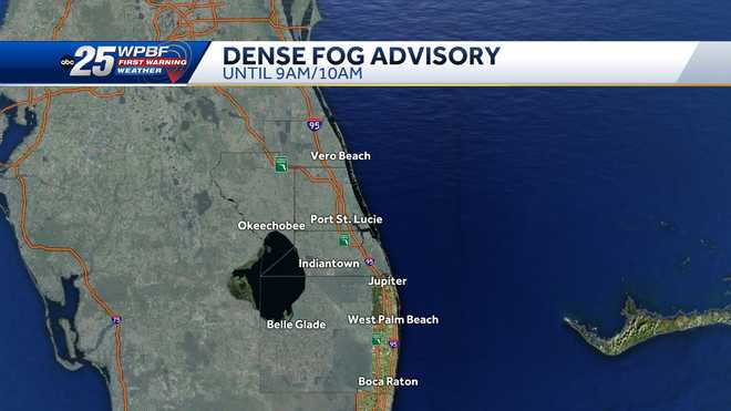 Fog is moving over South Florida