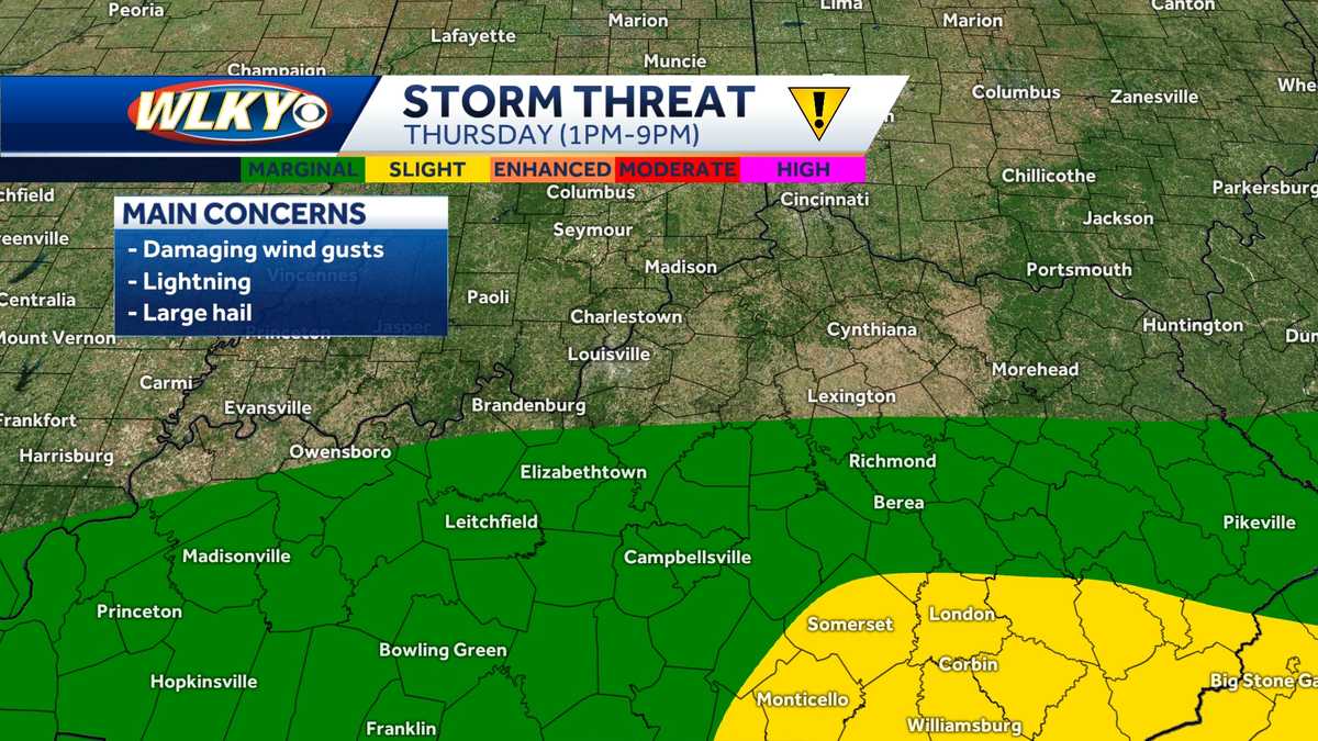 Impact Weather: Showers and storms likely Thursday
