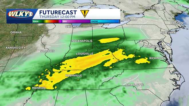 Louisville weather planner: Wintry start, warming up later