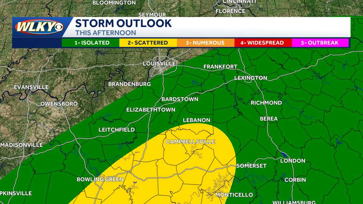 Friday forecast: Shower chances, few strong storms possible south