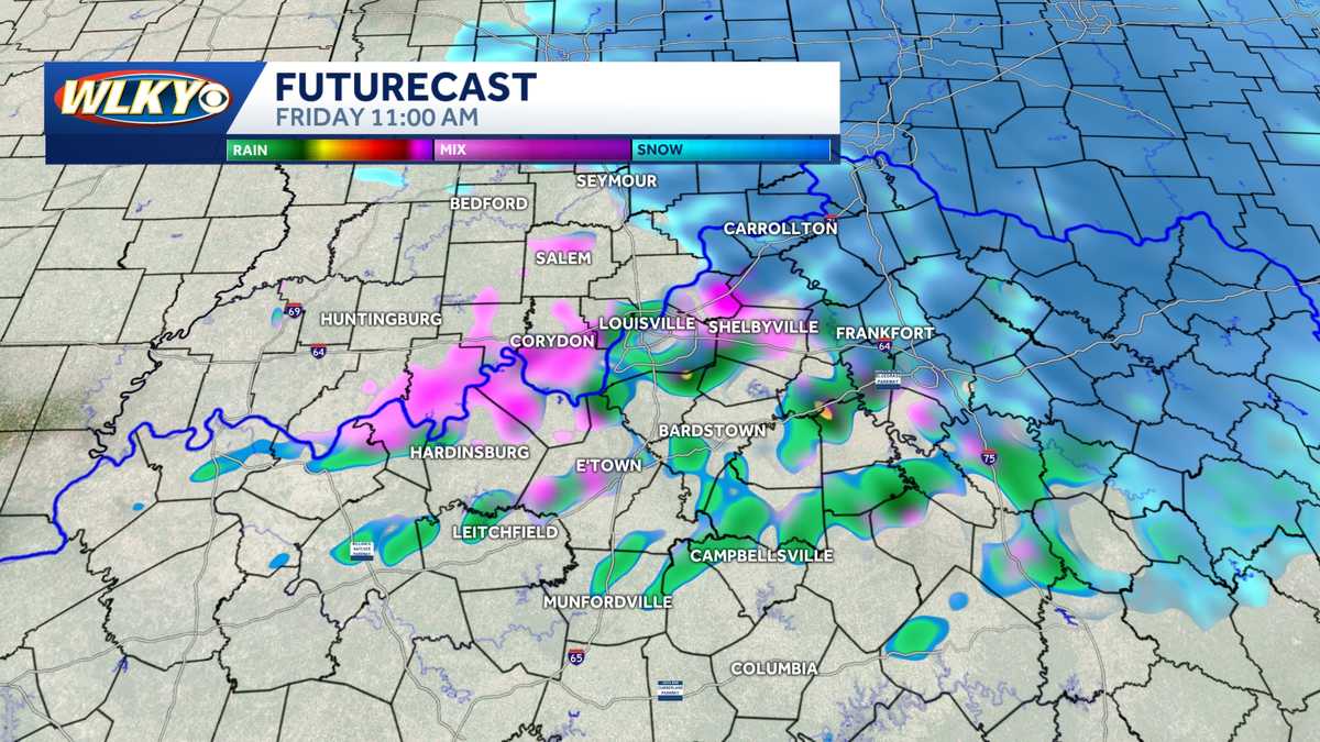 Timeline: When snow and rain are set to move in on Friday