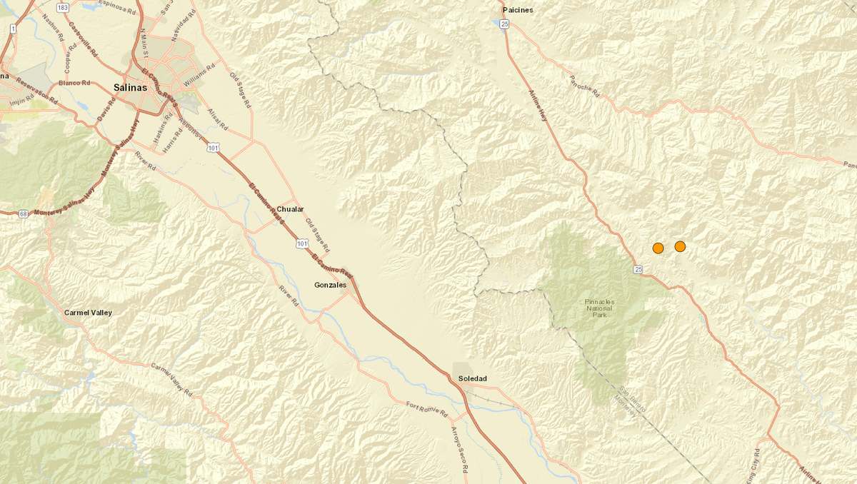 Two small earthquakes rocked near Pinnacles National Park