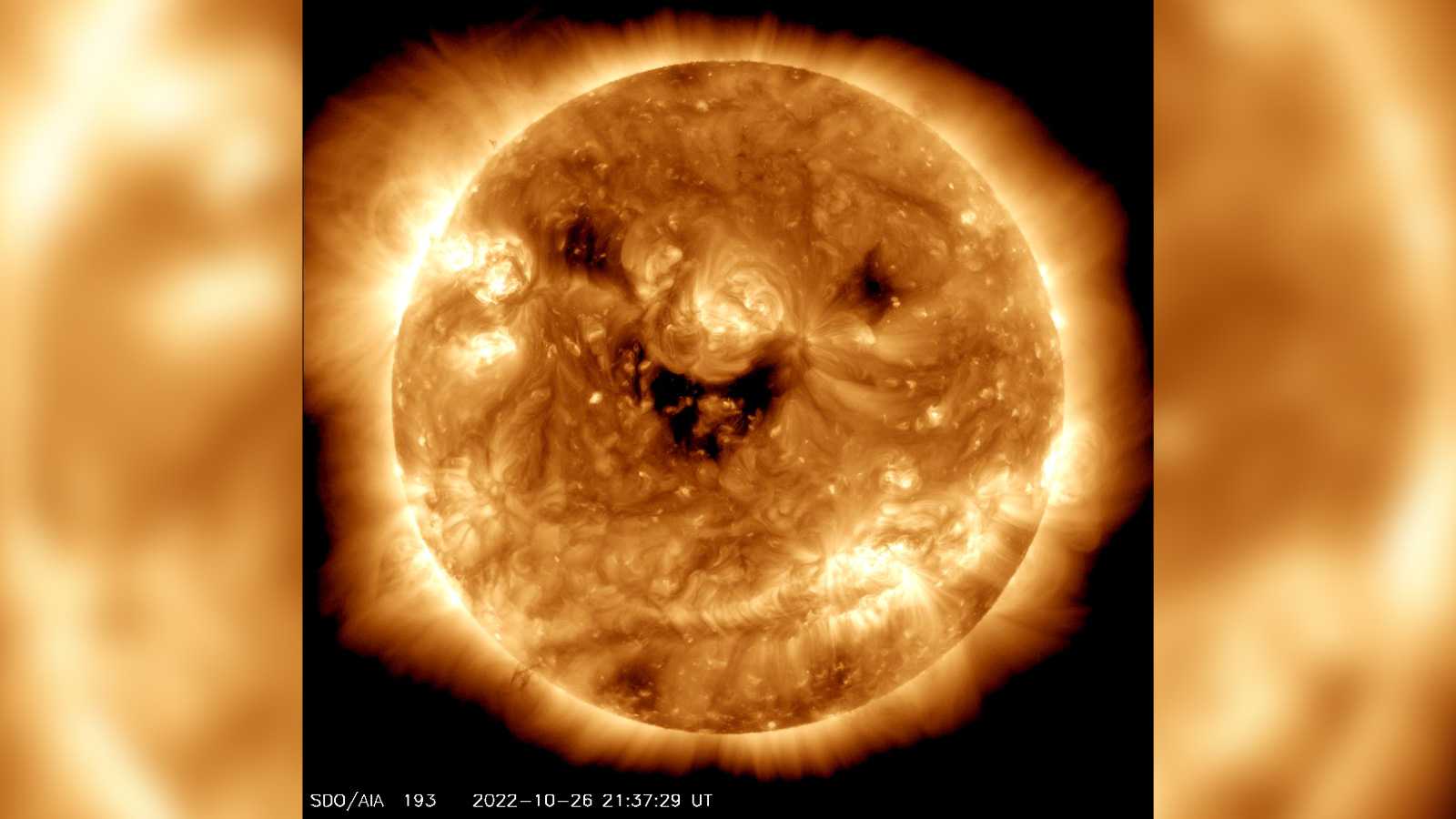 Eerie image of the sun 'smiling' captured by NASA - Vimarsana News