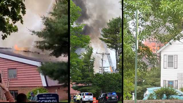 Crews once again on scene at Bath school as fire seen coming through roof - Vimarsana News