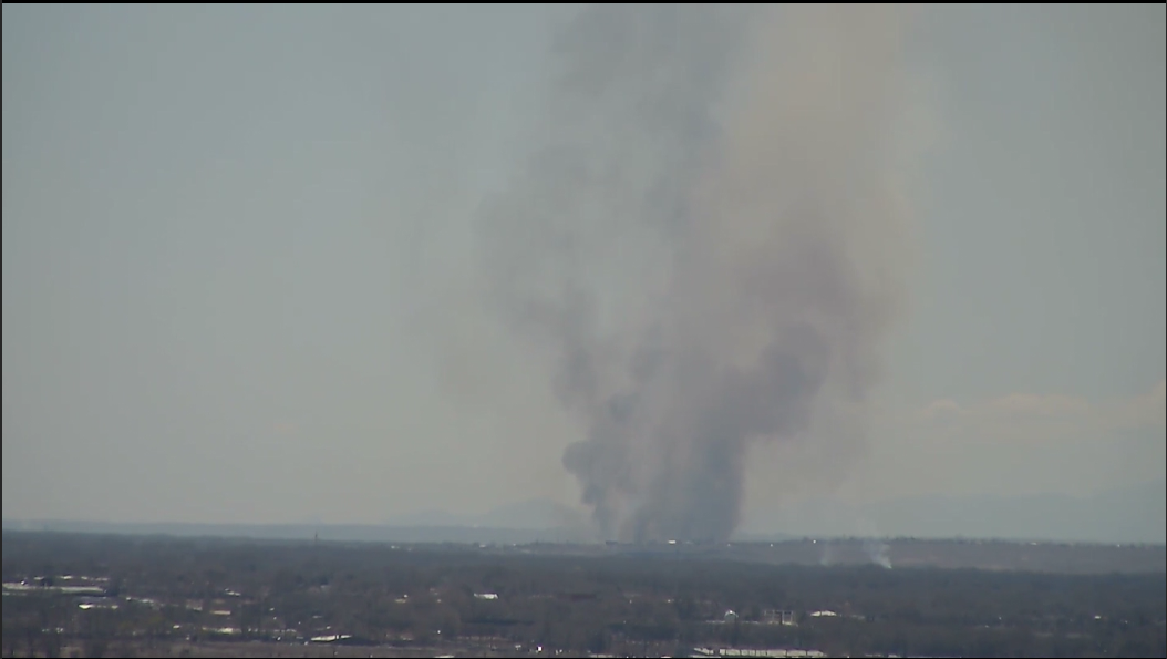 Large fire burning on Isleta Pueblo