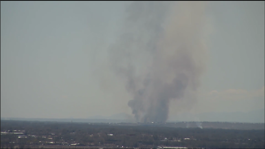 Large fire burning on Isleta Pueblo