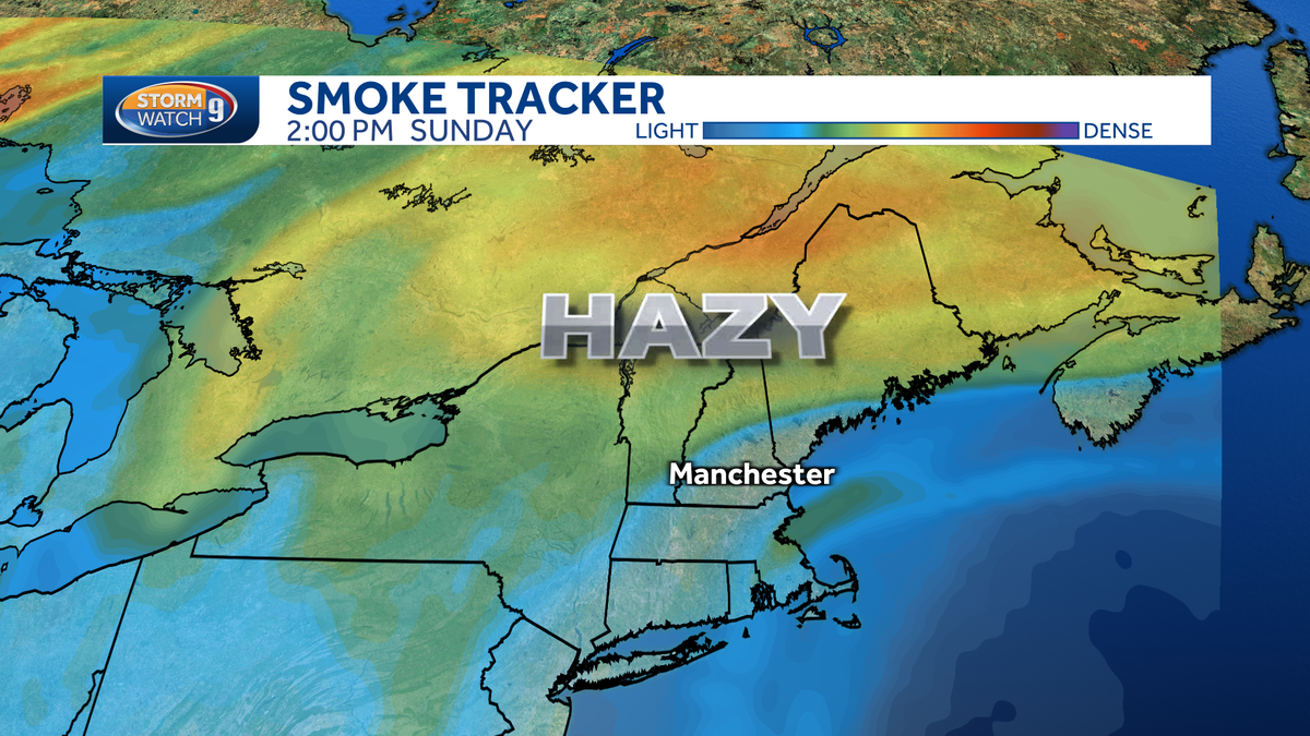 Smoke from western U.S., Canada wildfires over New Hampshire