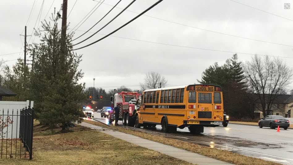 3 hospitalized with minor injuries after school bus crashes into fence