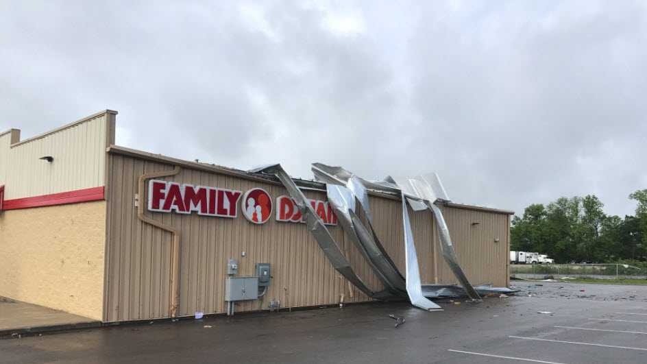 PHOTOS Tornado damages gas station, dealership, home in Clark County