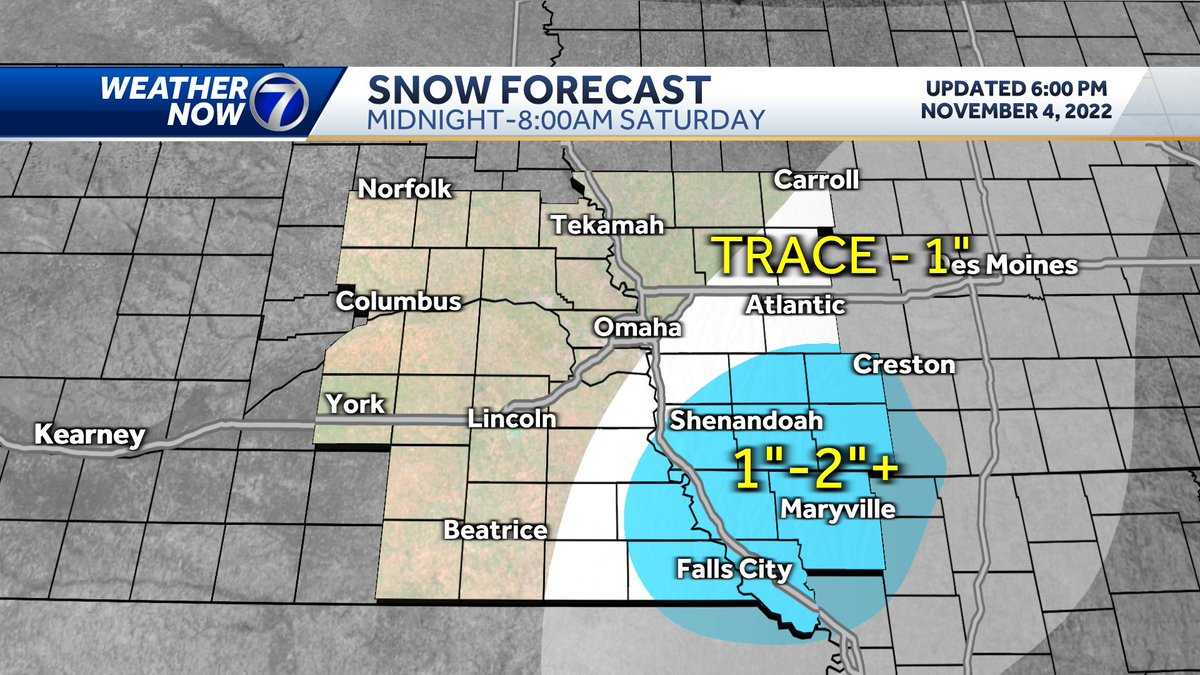 Omaha forecast First snow of the season possible Friday night