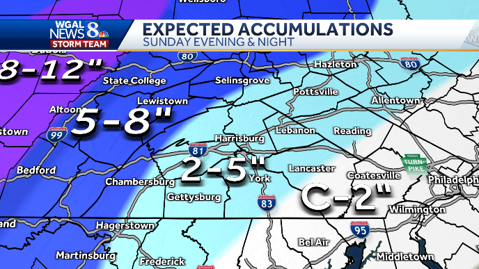 Snow Arrives Sunday Evening, Switches To Wintry Mix Then Rain Sunday Night