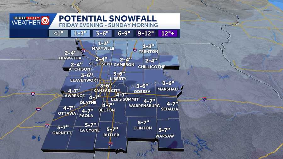 Thursday forecast shows chances for snow in Kansas City
