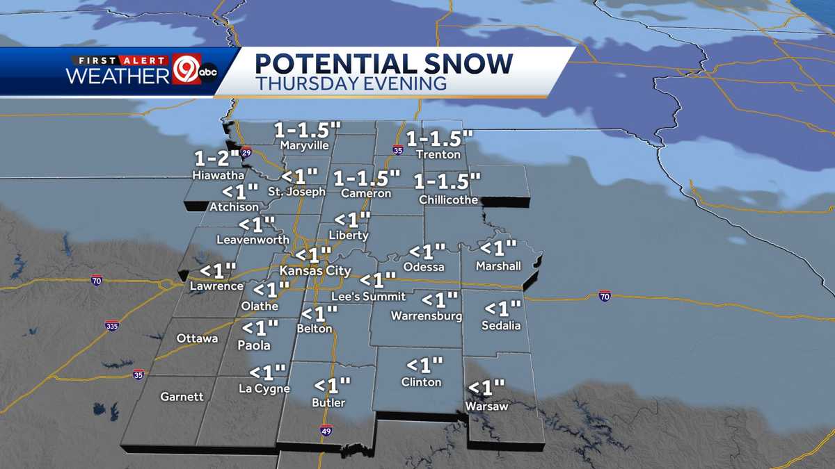 Kansas City will see snow and dangerous cold Thursday into Friday