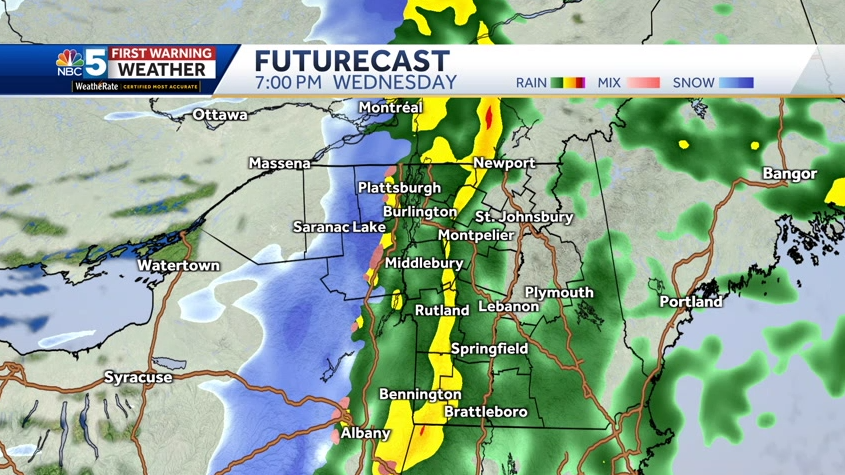 Timeline: See when steady rain, snow will impact Vermont and New York ...