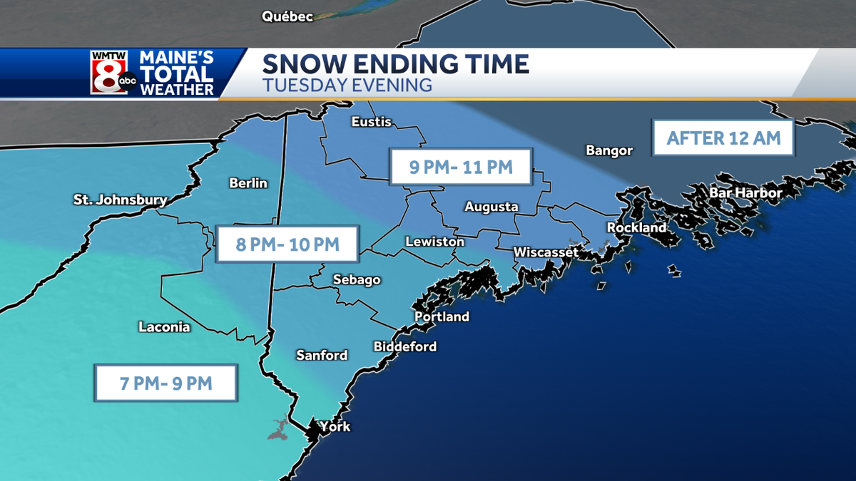 Maine snow forecast Allday snow will means tricky travel