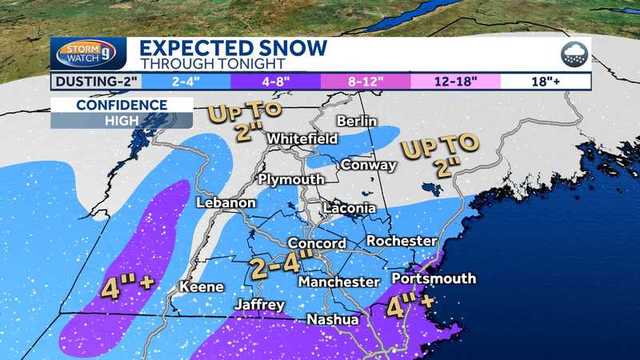 NH snow forecast: Up to 6 inches of snow in southern NH - Vimarsana News