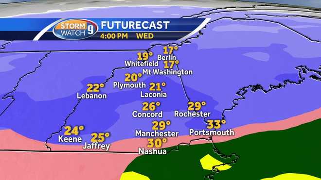 Snow falls across NH; icy mix lasts into evening