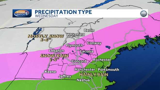 Pronóstico de nieve en New Hampshire: posible acumulación el miércoles