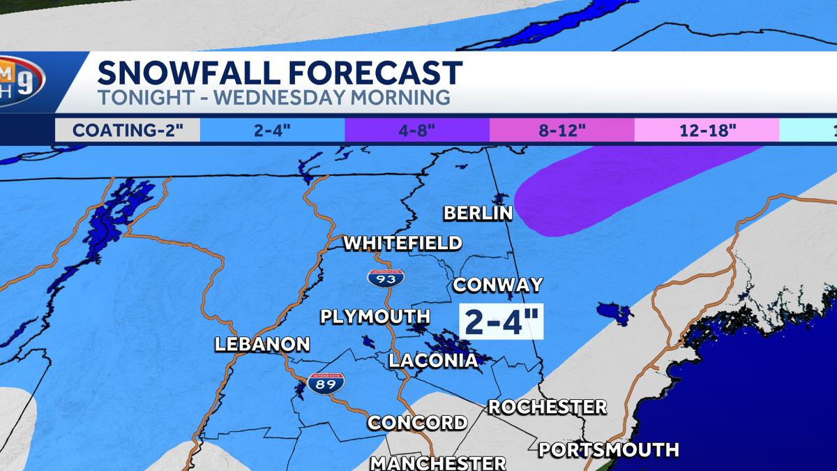 Snow, wintry mix leading to slushy, icy roads in parts of New Hampshire