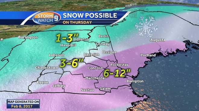 Temperatures warm after snow, wintry mix; Heavy snow on tap for Thursday