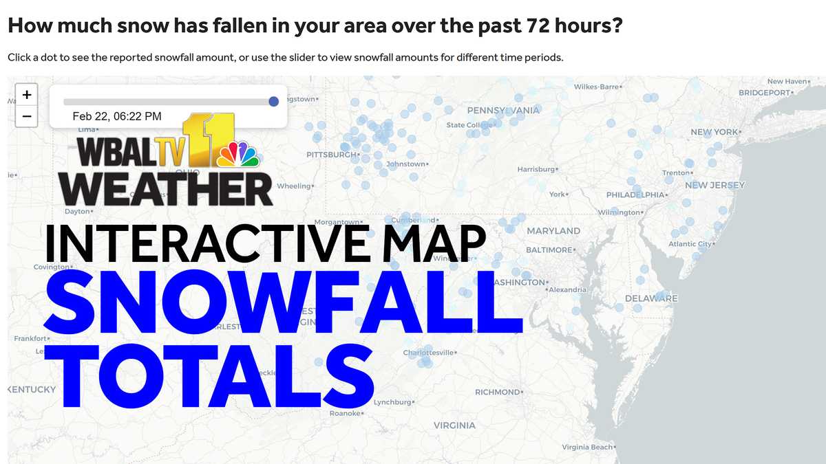 SNOW MAP: See how much snow has fallen in your area