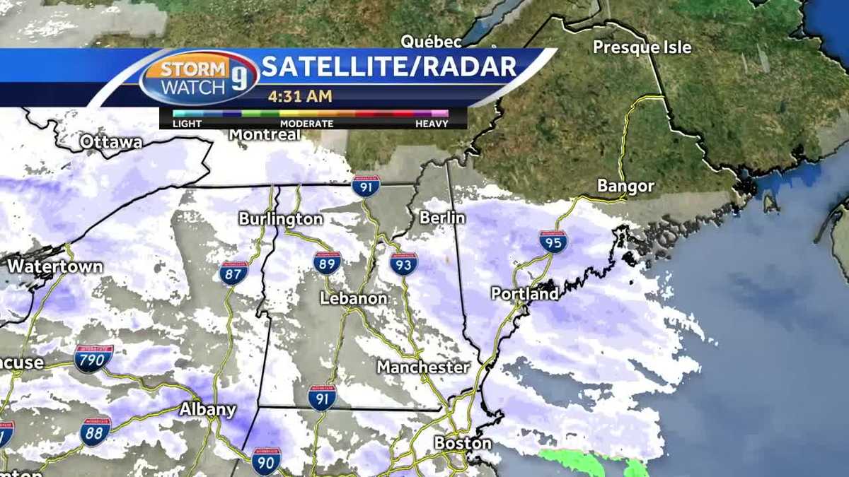 Roads slick as light snow falls across NH